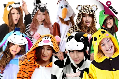 For QR99, Embrace Your Inner Child with a Fleece Animal Onesie - Choose from 9 Fun Creature Designs! (QR199 Value)